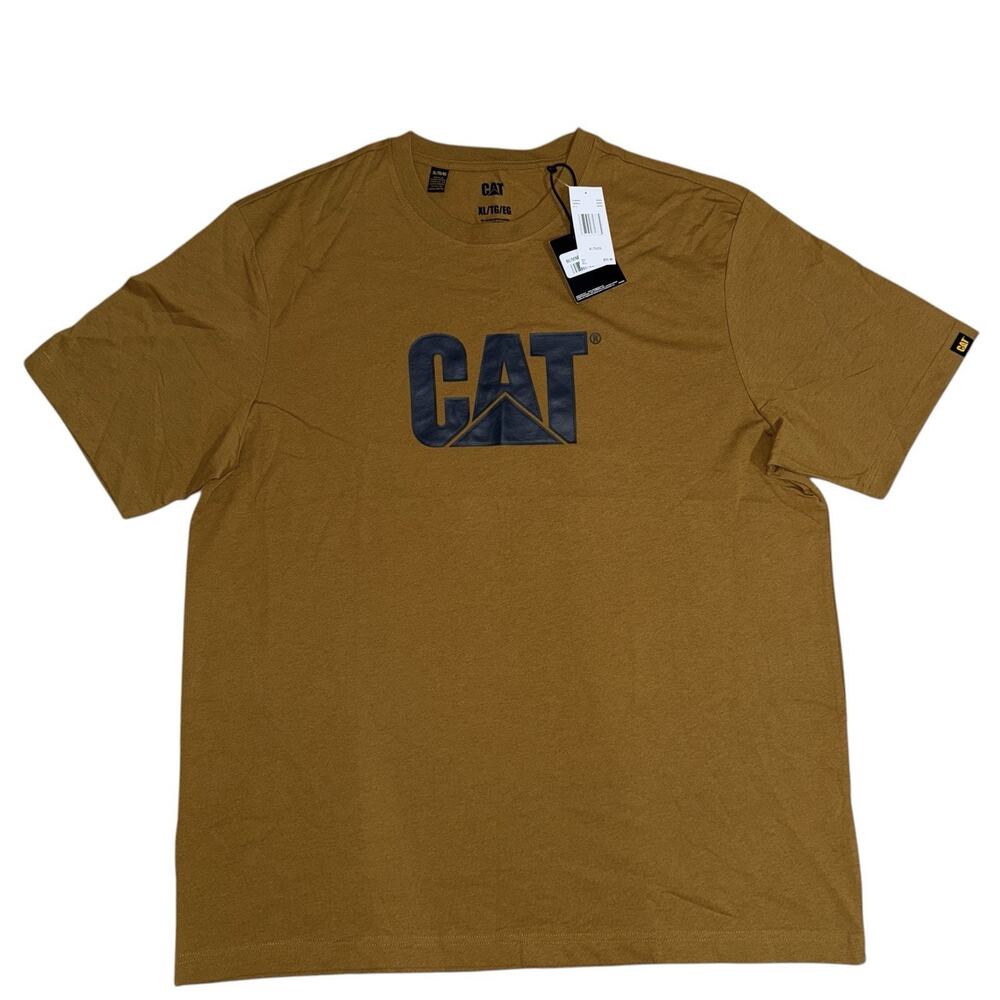 CATERPILLAR Camel Men's Logo Graphic T-Shirt Size /XL